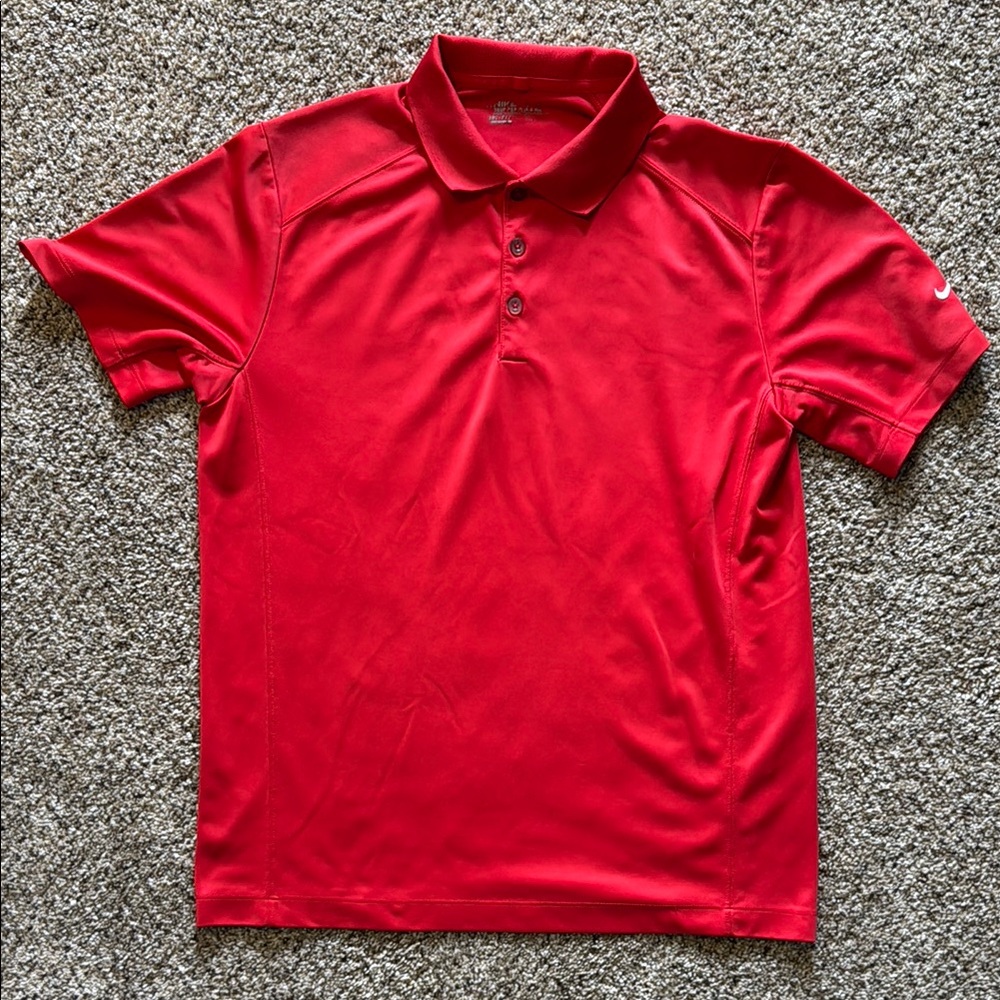 Nike Mens Red Performance Polo Shirt